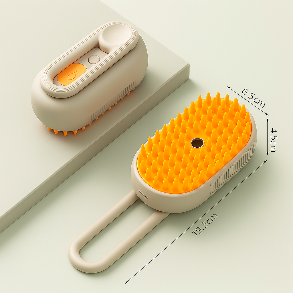 Cepillo 3 en 1 de mascota a vapor