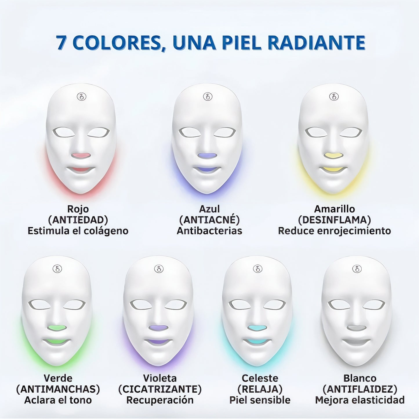 🎉MÁSCARA OMEX 7 EN 1 CON FOTOTERAPIA Y ¡GRATIS! 🎁 MASAJEADOR FACIAL