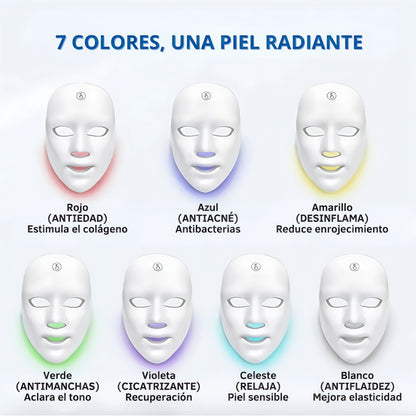🎉MÁSCARA OMEX 7 EN 1 CON FOTOTERAPIA Y ¡GRATIS! 🎁 MASAJEADOR FACIAL