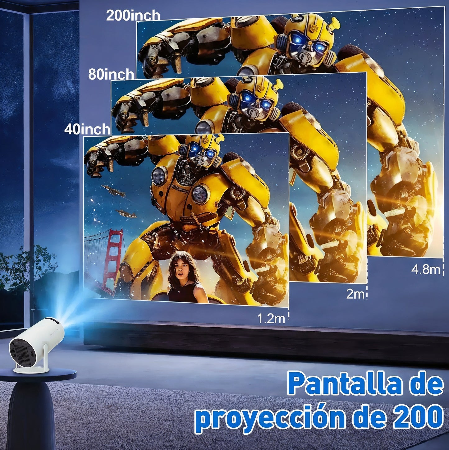 🎬 ¡Super!® - Proyector Profesional HD 4K Con Sistema Android +4,000 apps WiFi Bluetooth ✨📺