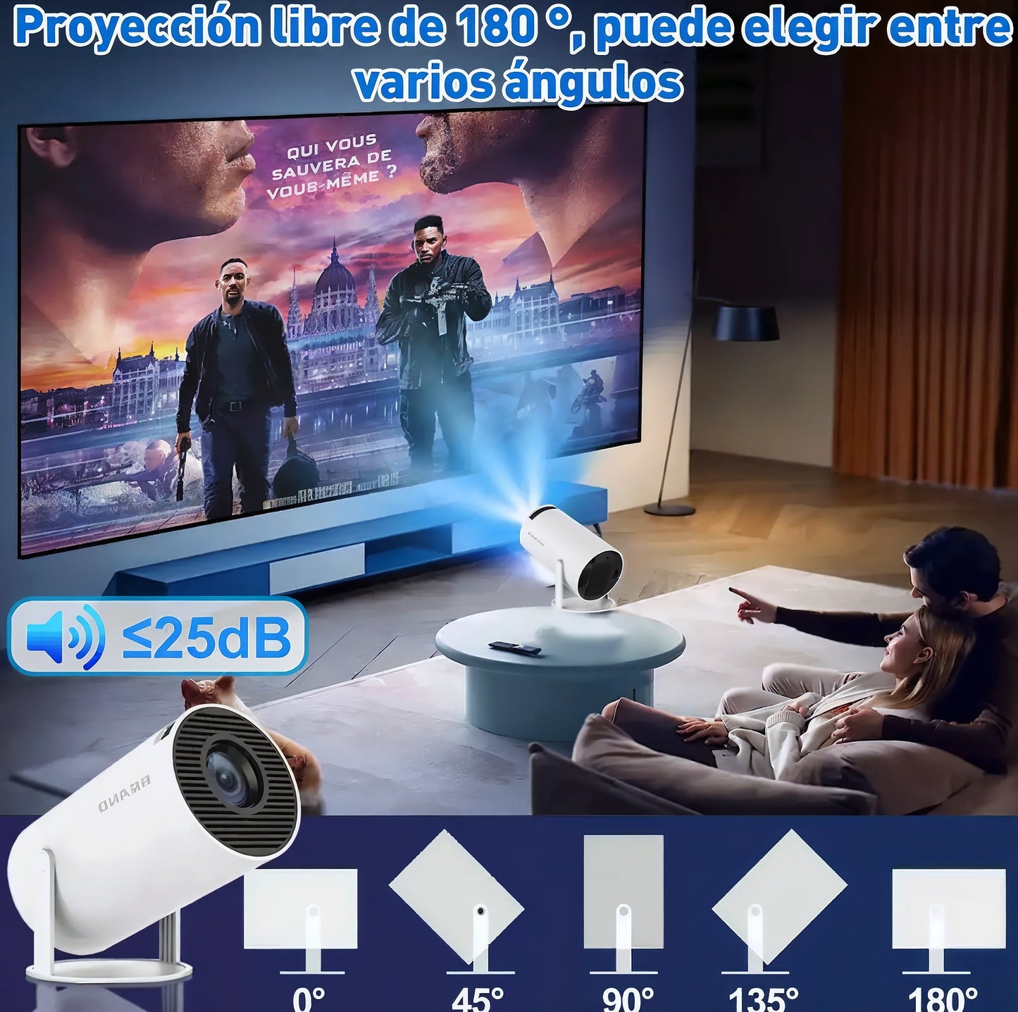 🎬 ¡Super!® - Proyector Profesional HD 4K Con Sistema Android +4,000 apps WiFi Bluetooth ✨📺